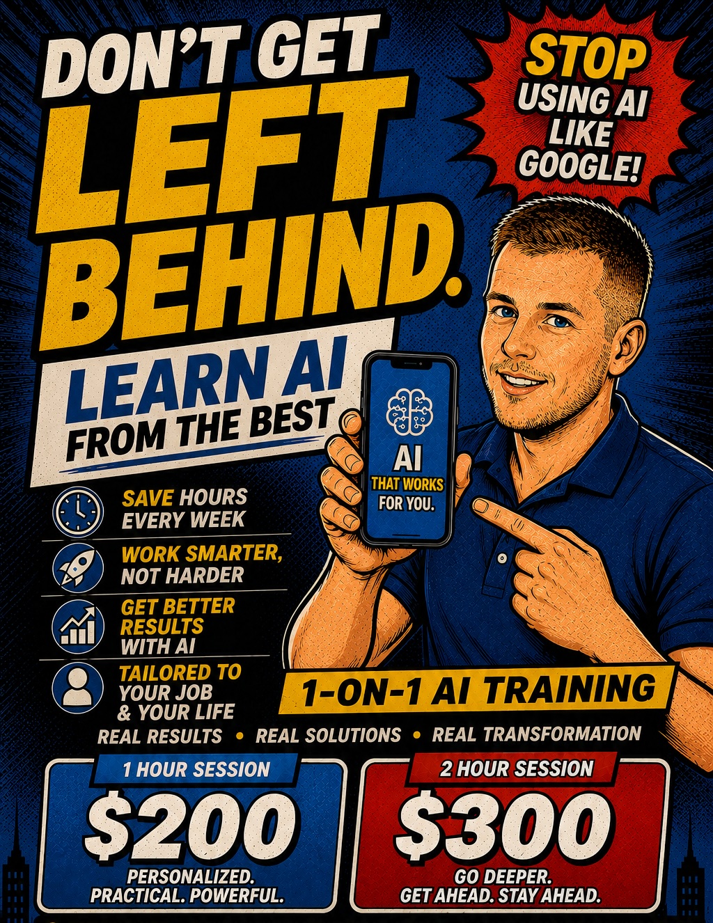 Don't Get Left Behind — Learn AI From The Best — 1-on-1 AI Training with Will Farrar — $200 / $300