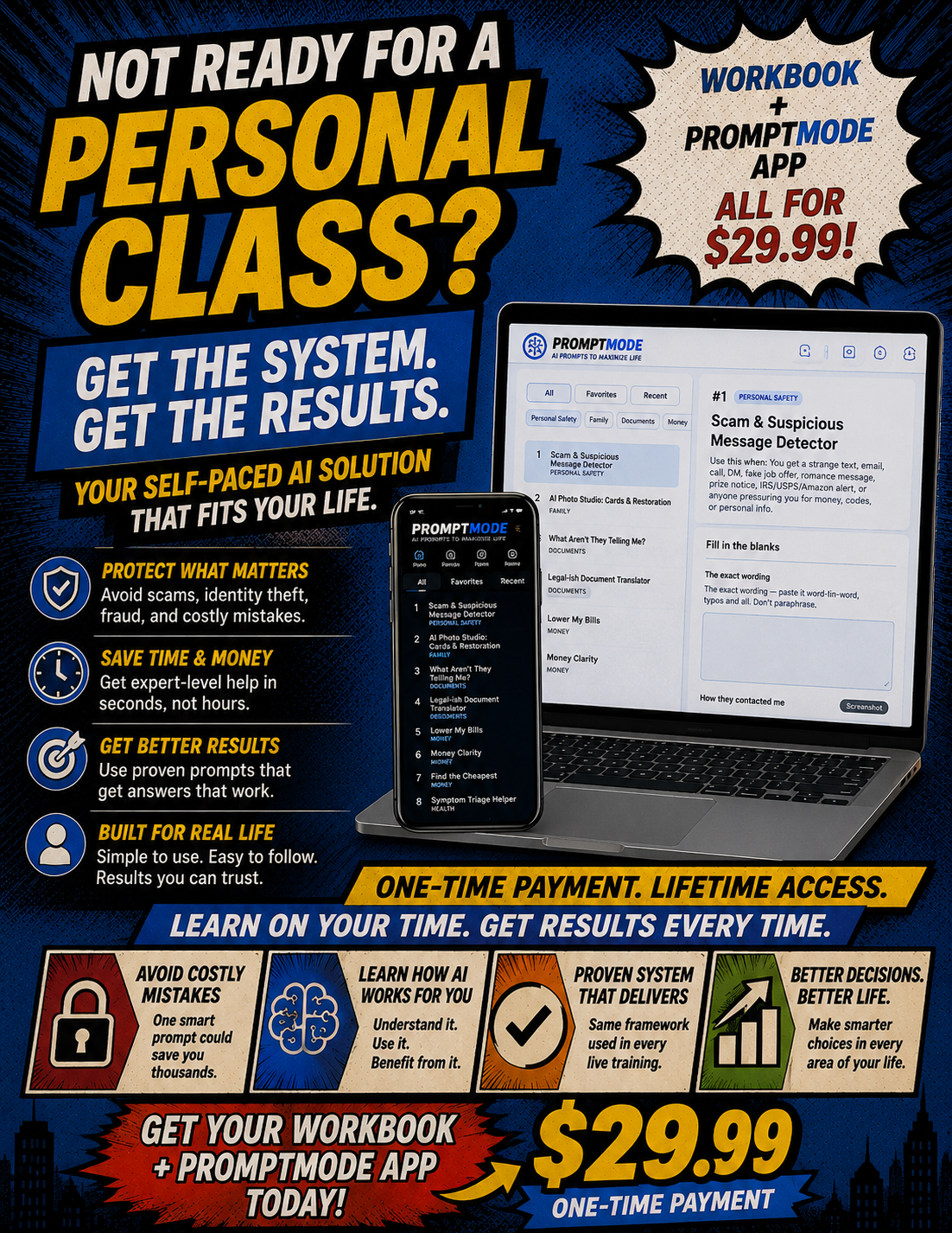 Master AI. Maximize Life. — Prompt Mode Workbook + Script — $29.99 one-time payment